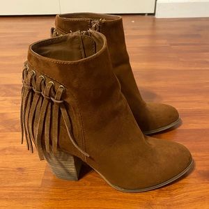 Carlos Santana fringe ankle boots